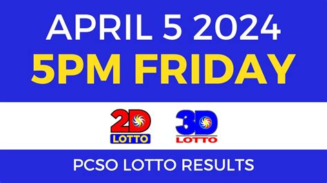 PCSO Results Apr 5, 2024, Friday .